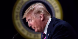Image: President Donald Trump speaks at the White House in Washington, DC.