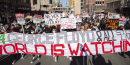 Image: Protest in Minneapolis during the George Floyd murder trial