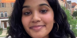 Sudiksha Konanki smiles in a selfie