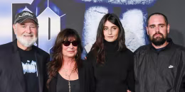 Rob Reiner, Michele Singer Reiner, Romy Reiner and Nick Reiner arrive at the premiere of "Spinal Tap II: The End Continues"