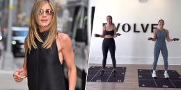 jen aniston arm workout pvolve