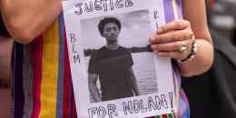 Press conference in Manhattan regarding the death of Nolan Xavier Wells
