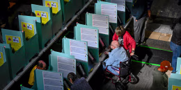 Voters cast their ballots.