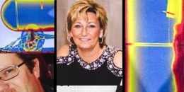 Photo illustration of Dee Warner, her husband, and the tank where she was found.