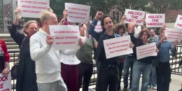‘Block the Merger’ push continues on Monday amid reported Paramount settlement with states.