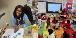 Louisiana teacher Loren Mulmore and her students.