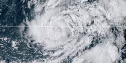 Foto de satélite de la tormenta tropical Vance.