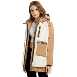 Orolay women's fleece down coat is the best winter jacket
