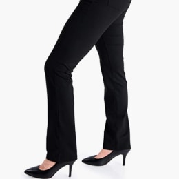 Amazon.com: Bamans Women's Bootcut Pull-On Dress Pants Office Business  Casual Yoga Work Pants with Key Pocket Straight Leg (Long Black,XX-Small) :  Clothing, Shoes & Jewelry