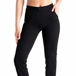  Yogipace,4 Pockets/Belt Loops,Extra Tall Women's Straight Leg  Yoga Dress Pant Work Pants Office Slacks,37,Black,Size XS : Clothing,  Shoes & Jewelry