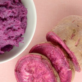 Mashed purple sweet potato