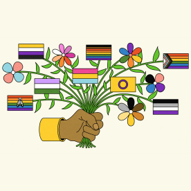 LGBTQ pride flags