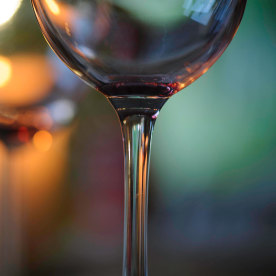 Wine glasses close-up
