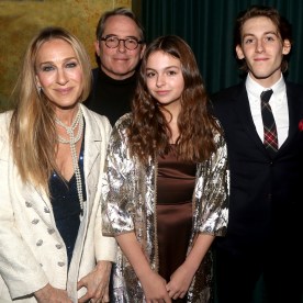 Matthew Broderick and Sarah Jessica Parker with kids Tabitha Hodge Broderick, James Wilkie Broderick, and Marion Loretta Elwell Broderick