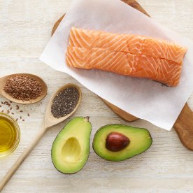 Foods high in omega 3. (Salmon, avocado, nuts, whole grains)