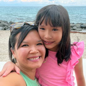 Jamie Nguyen and her daughter, Claire.