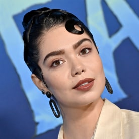 Auli'i Cravalho at the "Avatar 2: The Way of Water" premiere at Dolby Theatre on Dec. 12, 2022 in Hollywood, California. 