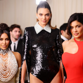 Kim Kardashian, Kendall Jenner and Kylie Jenner attend the 2023 Met Gala celebrating "Karl Lagerfeld: A Line Of Beauty" at The Metropolitan Museum of Art on May 1.
