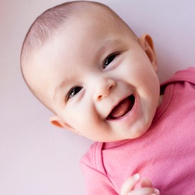 Baby girl laughing