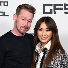 Macaulay Culkin and Brenda Song attend the 2023 GFS Fall Benefit on October 12, 2023 in Santa Monica, California.