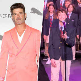 Robin Thicke and his son