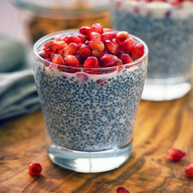 Chia Seed Pudding With Fresh Pomegranates