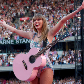 Taylor Swift performs at Melbourne Cricket Ground on February 16, 2024 in Melbourne, Australia.
