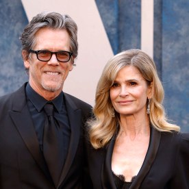 Kevin Bacon and Kyra Sedgwick attend the 2023 Vanity Fair Oscar party dinner.