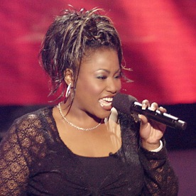 Mandisa performing during "American Idol" Season Five.