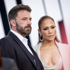 Ben Affleck and Jennifer Lopez attend the Los Angeles premiere of Netflix's 'The Mother' at Westwood Regency Village Theater