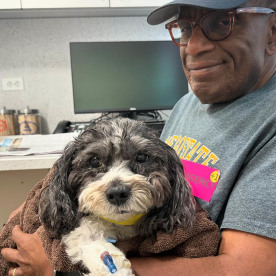 Al Roker with his dog Pepper.