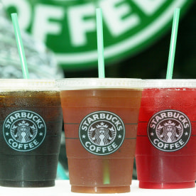 Starbucks' iced coffee and tea beverages.
