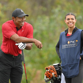 Tiger Woods and his daughter, Sam Woods