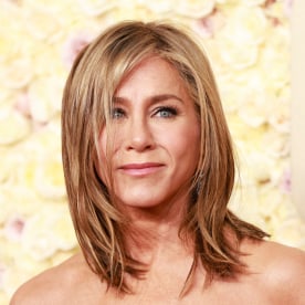 Jennifer Aniston walks the red carpet for the 81st annual Golden Globe Awards at The Beverly Hilton hotel 