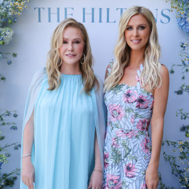 Kathy and Nicky Hilton celebrating their new Ruggable X The Hiltons collection in Beverly Hills on June 5, 2024.