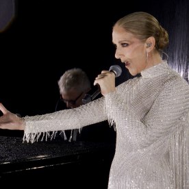 Celine Dion performs at 2024 Paris Olympics opening ceremony.