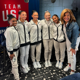 Hoda Kotb with team USA gymnasts