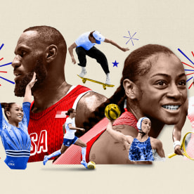 Collage of Olympic athletes
