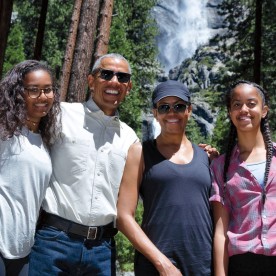 Barack, Michelle, Malia and Sasha Obama