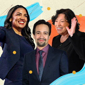 Alexandria Ocasio-Cortez, Lin Manuel Miranda, and Sonia Sotomayor