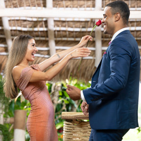 Juliana Pasquarosa and Grant Ellis in the season finale of "The Bachelor"