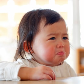 Kids at Japanese kindergarten crying.