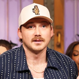Musical guest Morgan Wallen and host Mikey Madison during SNLGoodnights & Credits.