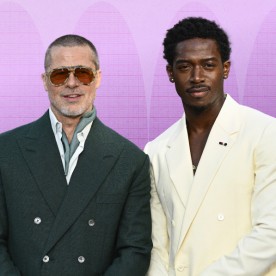 Damson Idris and Brad Pitt