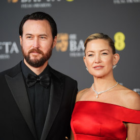 Danny Fujikawa and Kate Hudson at the 79th British Academy Film Awards on Feb. 21, 2026.