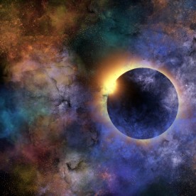 Conceptual universe and galaxies image