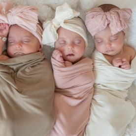 A couple in California had to choose three baby names before welcoming their extremely rare identical triplet girls.