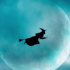 Flying Halloween Witch