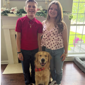 Ashley Miller's teens were not happy when the family's pup boarded the bus.