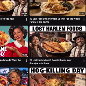 A YouTube channel called "Potlikker" appears to be AI-generated and run by people posing as Black people.